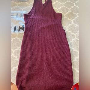 SHEIN BURGANDY FALL DRESS SMALL